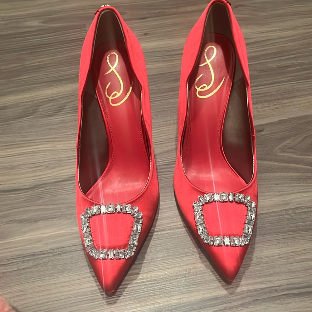 Sam Edelman Harriett Fuschia Satin Heel
